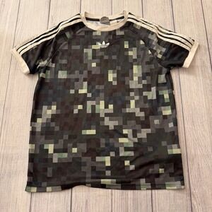 ADIDAS Originals x Minecraft Movie Pixel Camo Jersey Youth Large 13-14 Shirt
